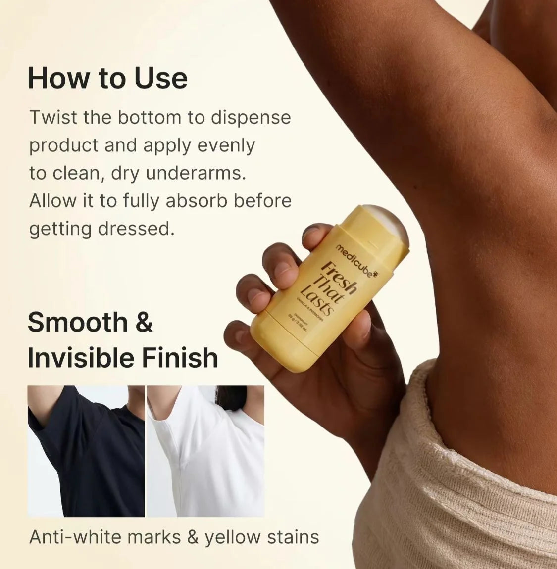 Vanilla Pistachio Deodorant 24H Odor Control - Aluminum-Free - Fresh That Lasts